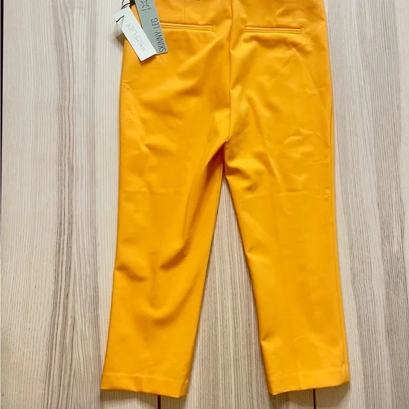 Rachel Zoe hi rise slim leg Vibrant Yellow Pants women size 8.